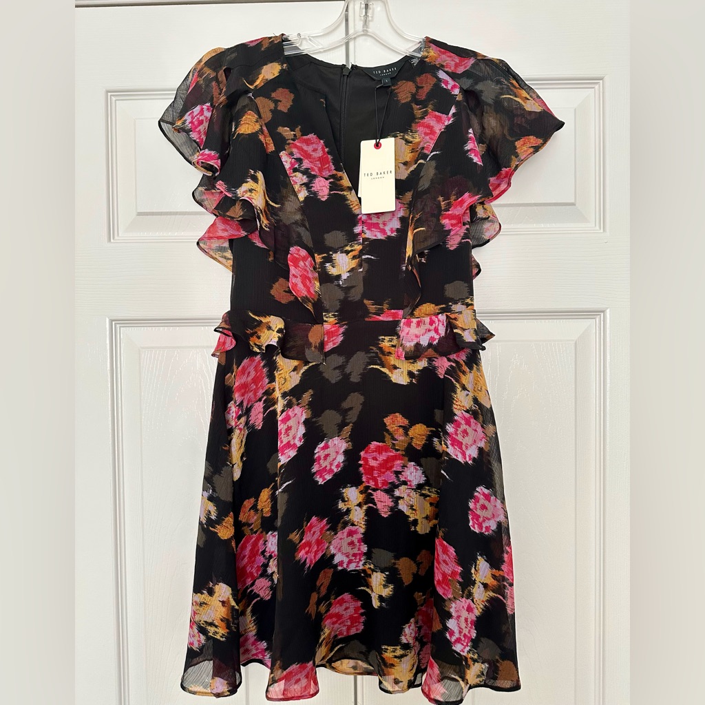 Nwt Ted Baker Mini Floral Dress